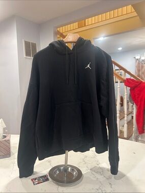 Jordan Black Pullover Hoodie with White Jumpman